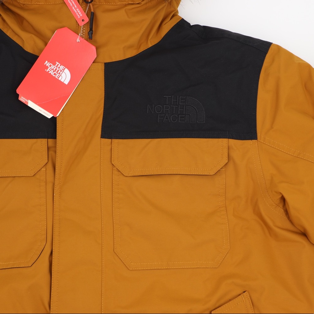 The North Face Men’s Gotham XL Hooded Down Jacket Timber Tan Black - Picture 4 of 13